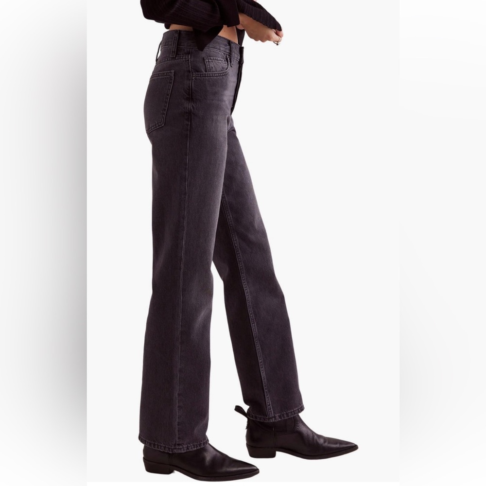 Free people Holly Straight-Leg Jeans - Black - Picture 3 of 5